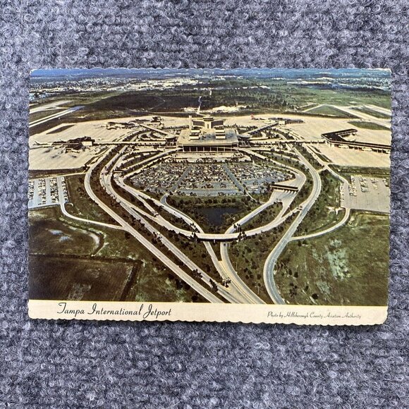Vintage Tampa International Airport Postcard lot Of 3 Unposted RPPCs Tom Brown - Picture 3 of 13